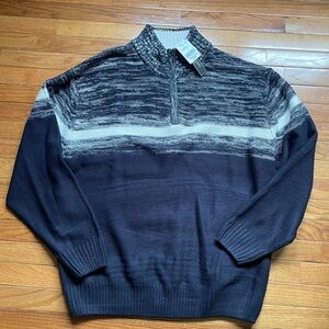 Men's Black and Gray Sweater